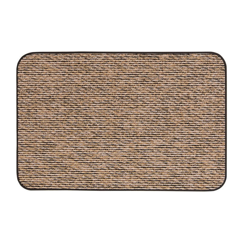 Skid-Resistant Carpet Indoor Area Rug Floor Mat - Black Ripple - Many Other Sizes To Choose From, Rectangle 5' x 8'