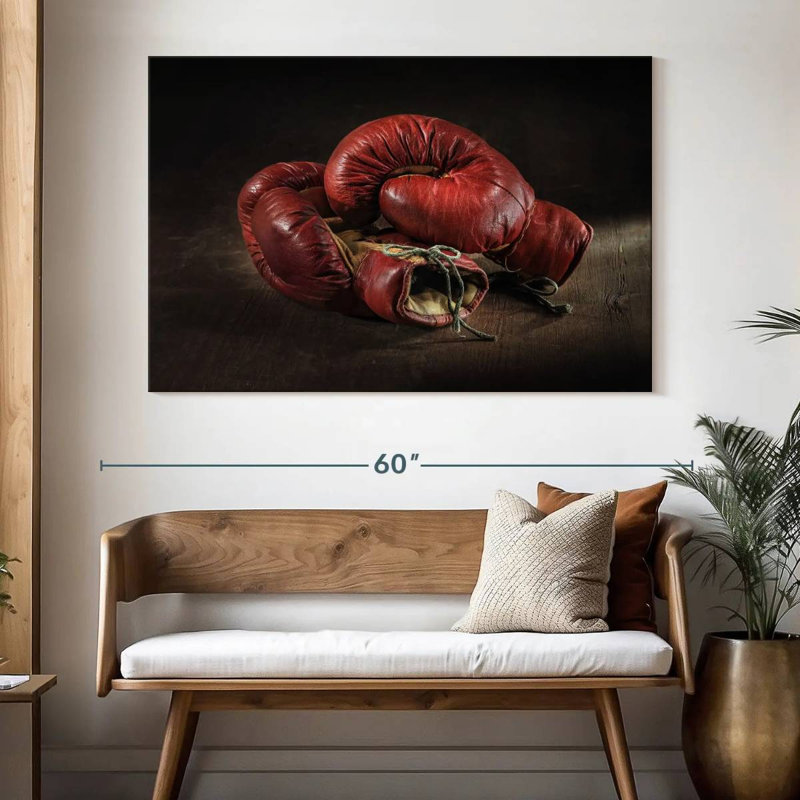 Sireci Retro Leather Boxing Gloves, 34" H x 51" W