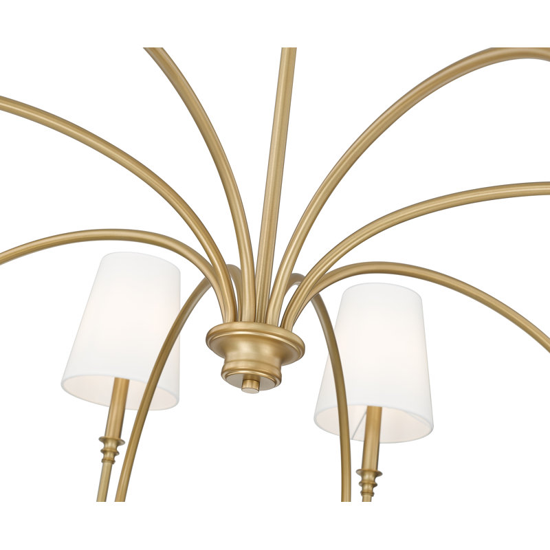 Parham Rubbed Brass 8 Light Chandelier, Rubbed Brass
