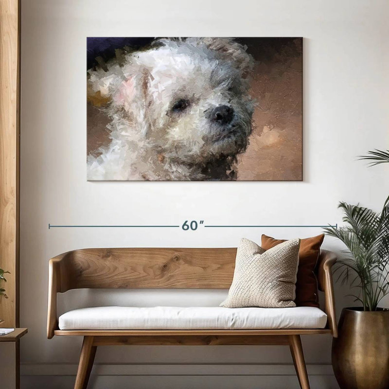 Brampt Maltese, 30" H x 45" W