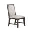 Ensemble de 2 chaises d'appoint Leslee, en polyester gris, à dossier haut sculpté