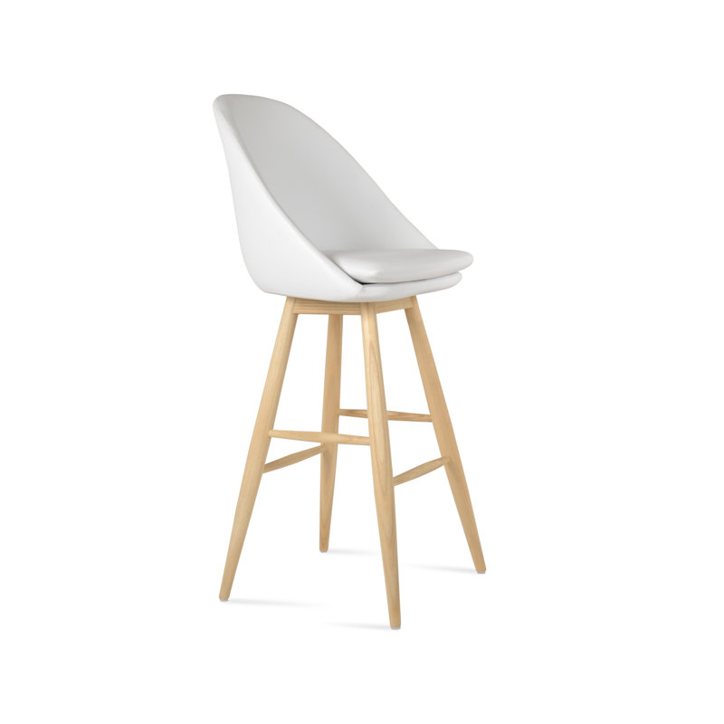 Tabouret de bar et de comptoir Avanos Baba, Tabouret de bar (siège d'une hauteur de 32,5 po), Blanc