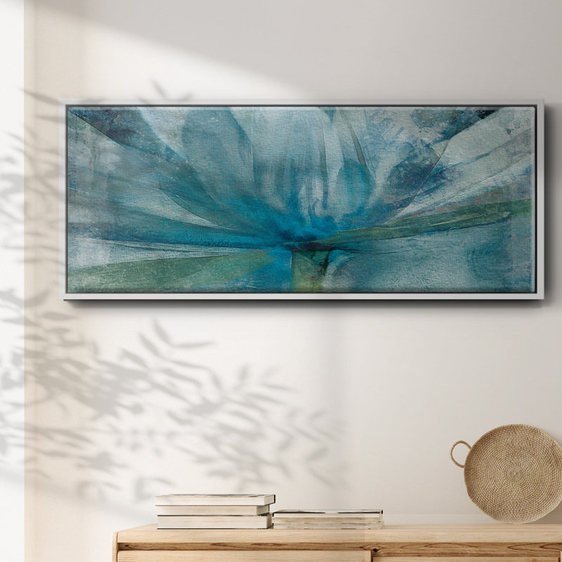 Blue Awakening- Framed Canvas, 20" H x 50" W