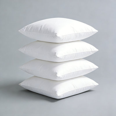 Four-pack 19.7 Inch Square Pillow Insert, Soft High Elasticity Throw Pillow Inserts, Solid Color Decorative Pillow Core for Sofa Bed, Home Decor Cushion Inner