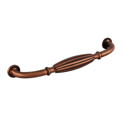 Brixwell BXB62255BC Traditional Kitchen Cabinet Pull, 8" Centre To Centre, 8-15/16" Length, Brushed Copper Finish