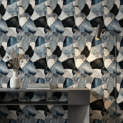 Papier peint pierre, mosaïque murale abstraite