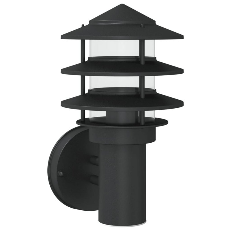 Plug-in 1 Light Outdoor Wall Light, Black
