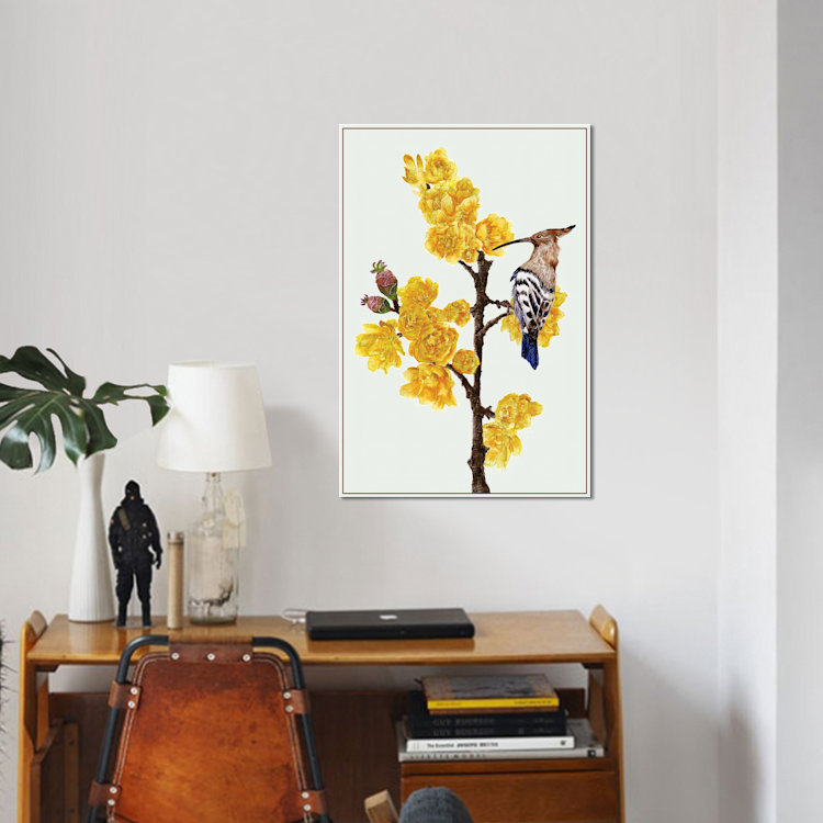 « chimonanthus praecox ii », impression sur toile, H 40 po x l 26 po x P 1,5 po, Toile tendue, Pas de tapis