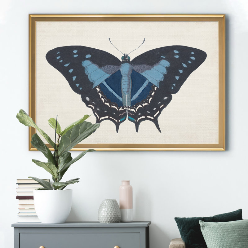 «Beautiful Butterfly III», impression sur toile encadrée, Doré, H 30,5 po x l 42,5 po x P 1,5 po