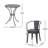 3-Piece Metal Bistro Set With Powder-Coated Frame-1333932777
