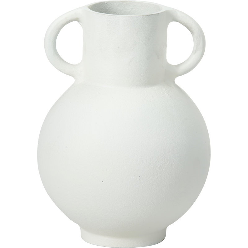 Handmade Aluminimum Table Vase, White