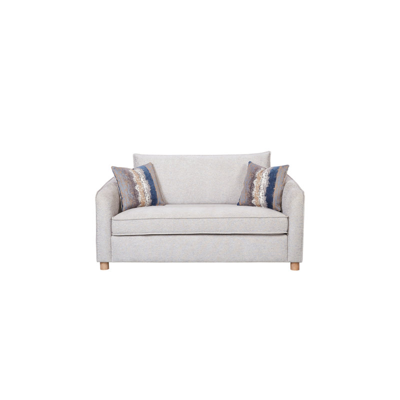 Causeuse en tissu sable - 2 coussins en duvet