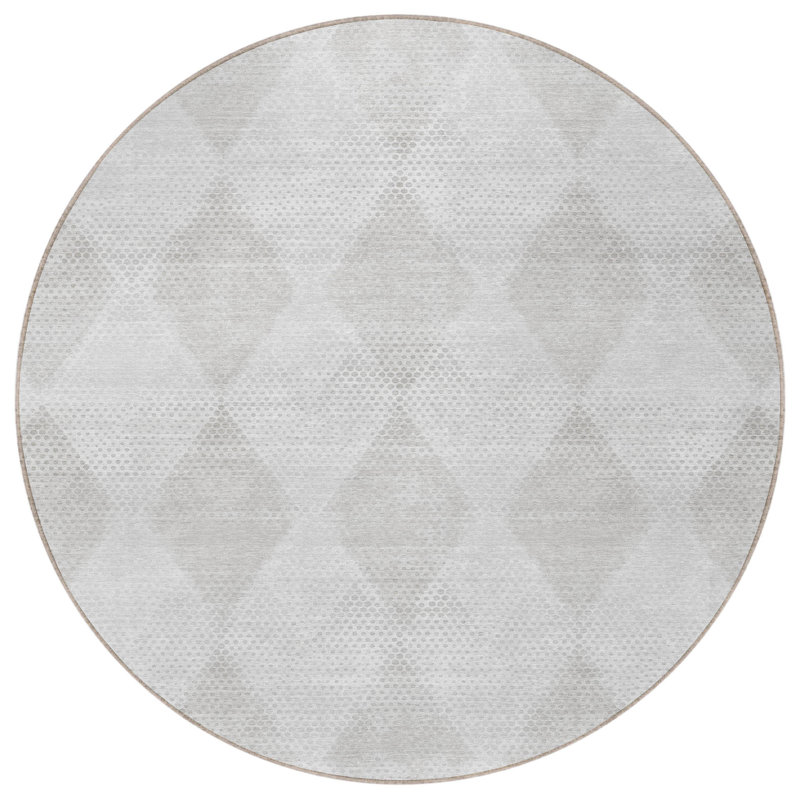 Tapis d'intérieur rond antidérapant 8 pi