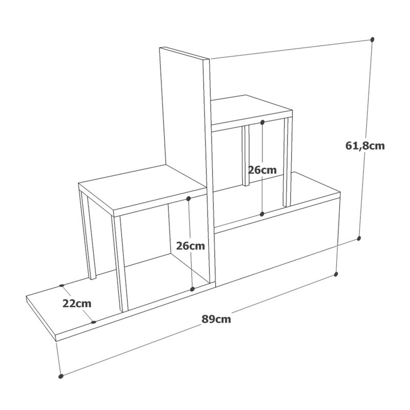 Tablette décorative 4 pièces Canouan