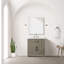 Meuble-lavabo simple en chêne gris 30 po X P 22 po D, avec plateau en quartz blanc-117980140