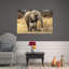 African Elephant Family Contemporary Wall Art Print 1 Piece Wrapped Canvas Wall Art-1831449323