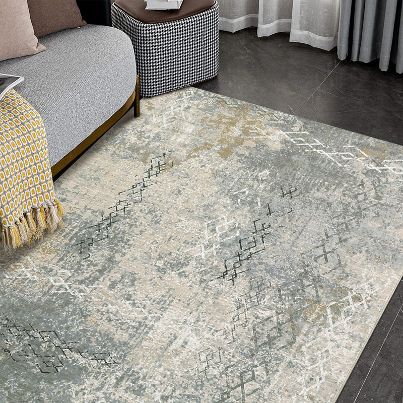 Karamba Washable Abstract Indoor Rug, Rectangle 8' x 10'