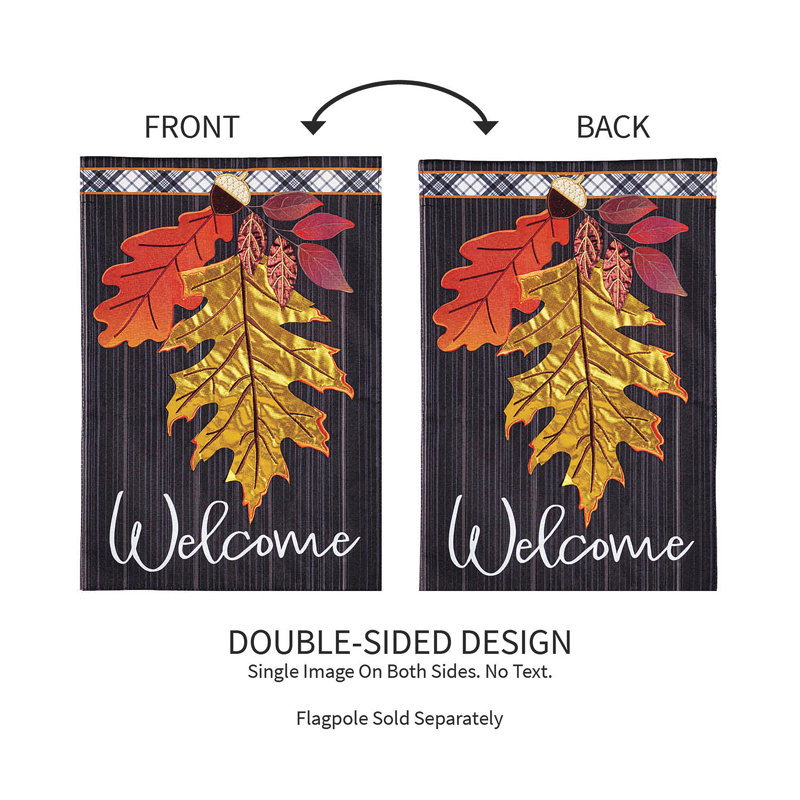 Drapeau de jardin Welcome Autumn Leaves