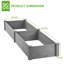 Elevated Outdoor Raised Garden Bed, Large Planter Box with Tool-Free Assembly