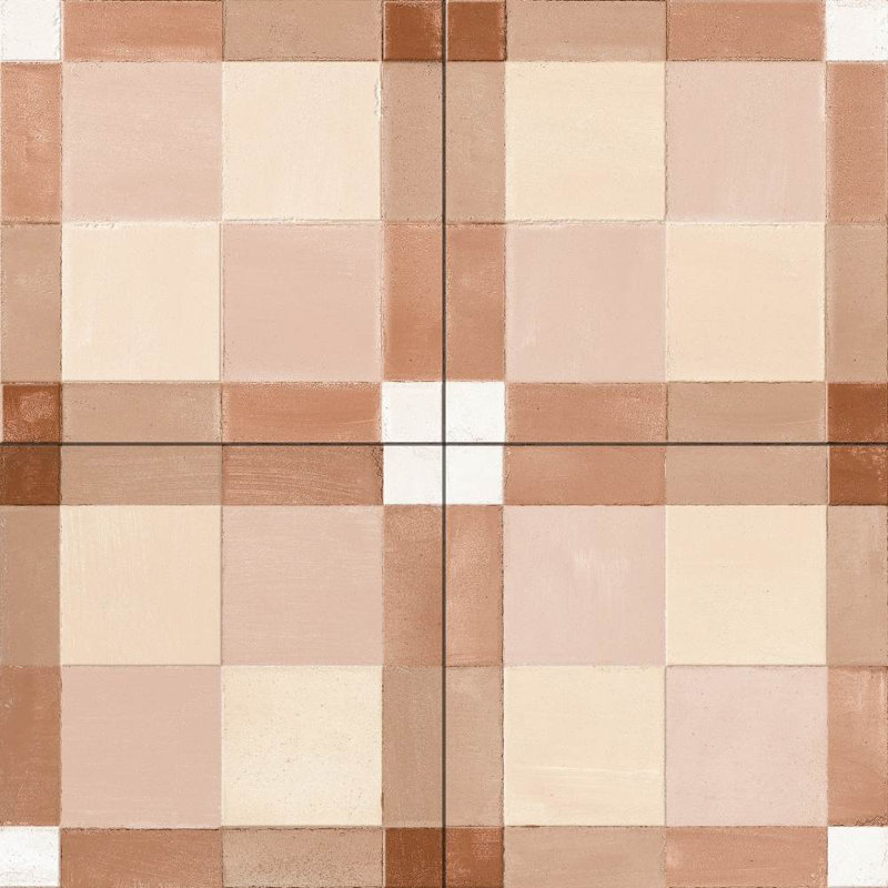  Carreau en porcelaine matte mat 8 po x 8 po Reina, À carreaux