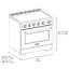 ZLINE Autograph 36 in. Paramount Induction Range with 5 Element Cooktop & Bronze Helix Handle-272066714