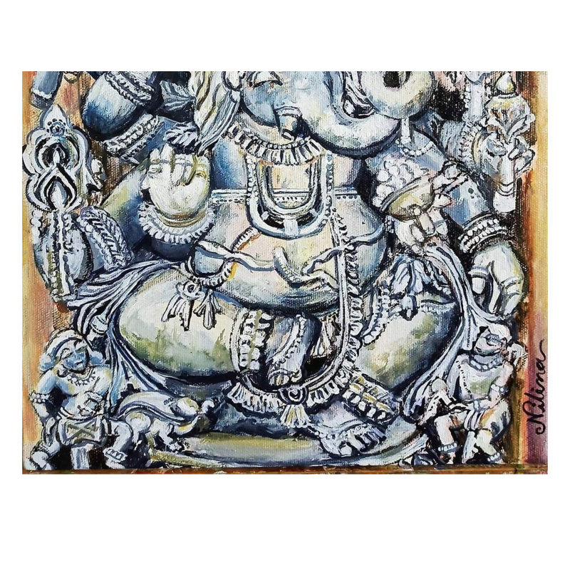 Lord Ganesh | Peinture acrylique sur toile tendue