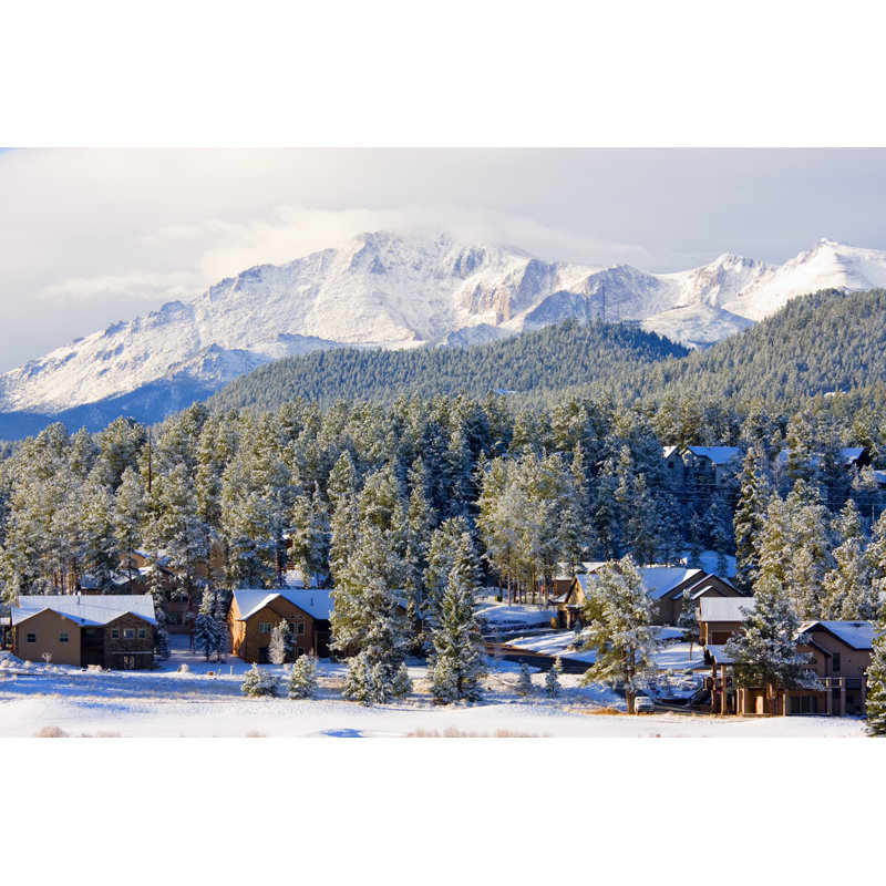 Fresh Snow On Pikes Peak by SWKrullImaging - Wrapped Canvas Print, 30cm H x 46cm W