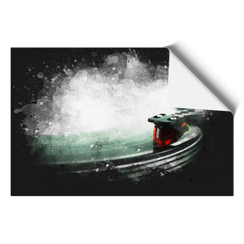 The Needle of the Record Player Paint Splash - Frameless Print, 42cm H x 59cm W x 0.1cm D