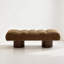 Banc rembourré en bois jaune Sollid-374272218
