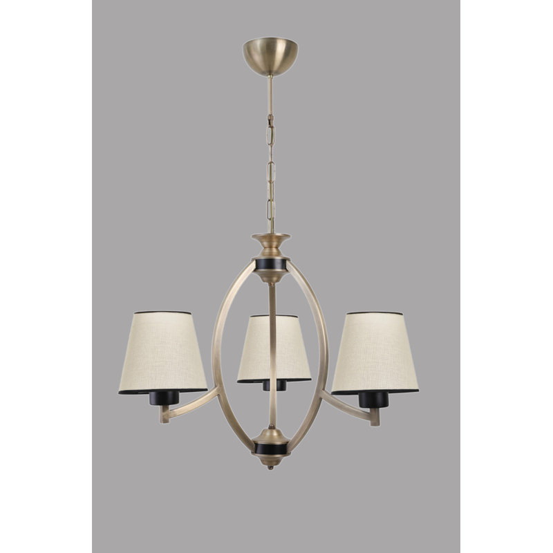 Robbins 3 - Light Shaded Chandelier, Gold, Beige