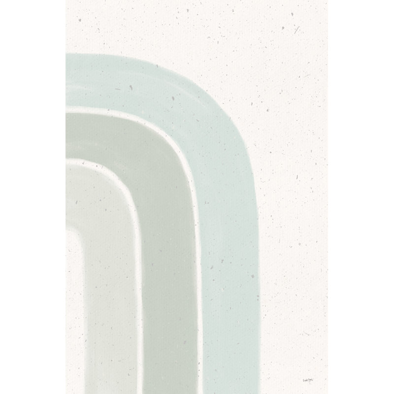 Rainbow Mint I by Leah York - Wrapped Canvas Painting, 46cm H x 30cm W
