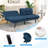 71'' Convertible Sleeper Sofa Folding Loveseat With Adjustable Arms And Backs For Apartments & Office & Living Room-1293914967