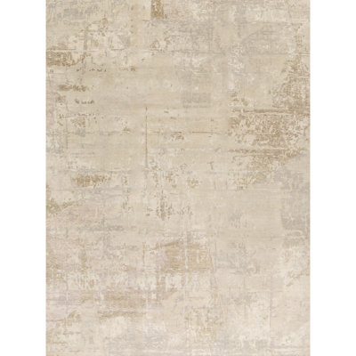 Tapis chameau et beige noué à la main de haute qualité
