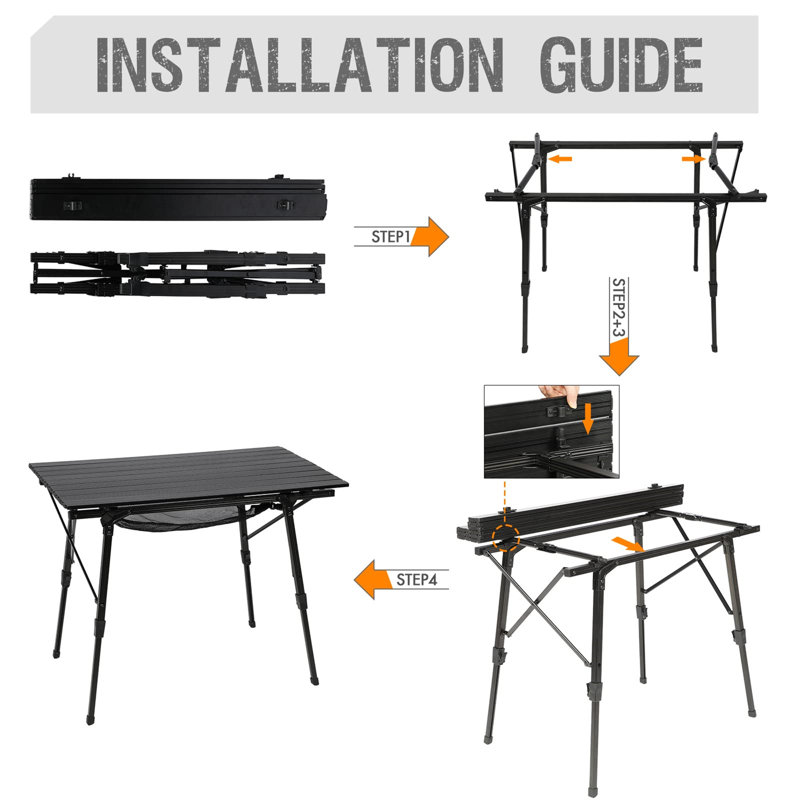 89cm Adjustable Folding Table