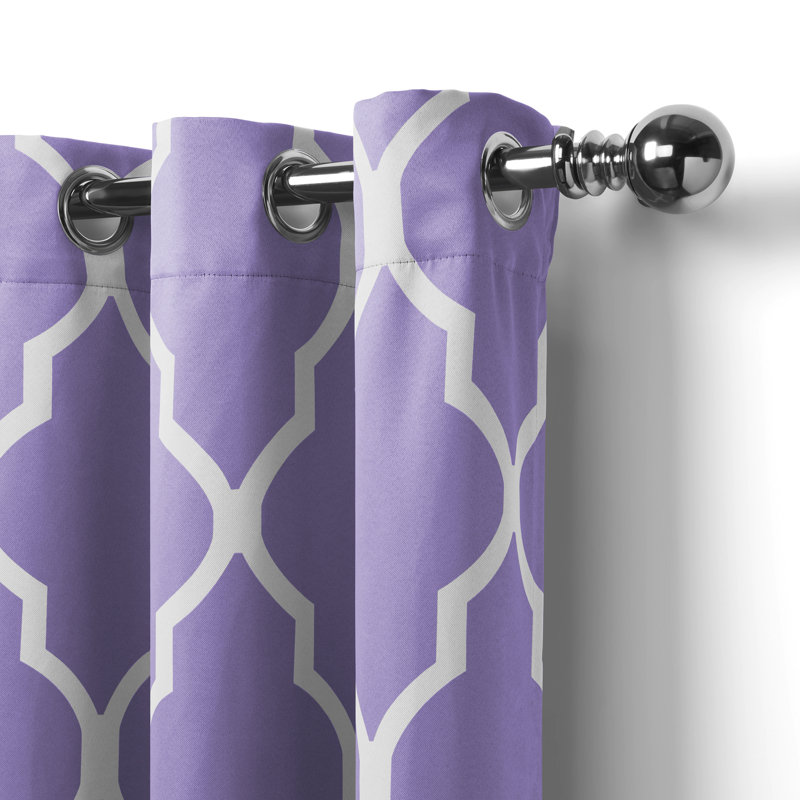 Mather Blackout Curtain Single Panel, Purple, 52" W x 95" L