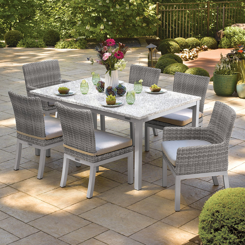 Travira Outdoor Dining Table, Ash