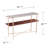 Faux Marble Console Table, With Storage