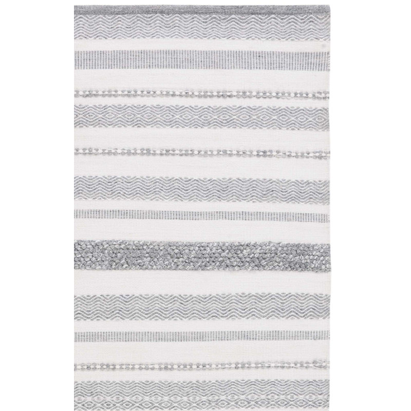 Maariya Hand Woven Pet Striped Rug, Square 6'