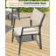 Chaises de patio empilables 2 pièces, chaises de patio d'extérieur empilables en aluminium Never-Rust, ensemble de 2 chaises d'extérieur avec textilène épaissi à double couche pour terrasse, jardin, piscine, chêne chaulé-236610536-236610537