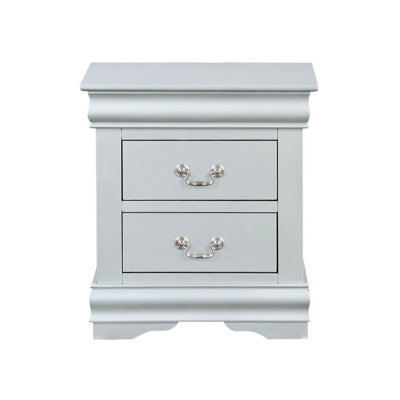 Philippe III Platinum Finish Nightstand