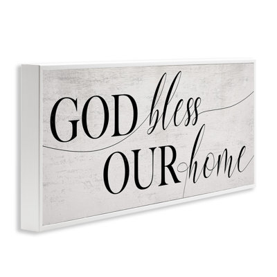 God Bless Our Home Phrase Giclee Art by Daphne Polselli