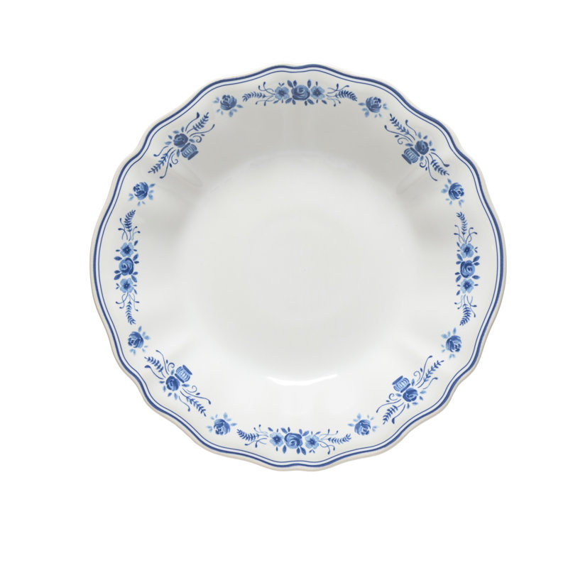 Vila Pasta Bowls, White/Blue