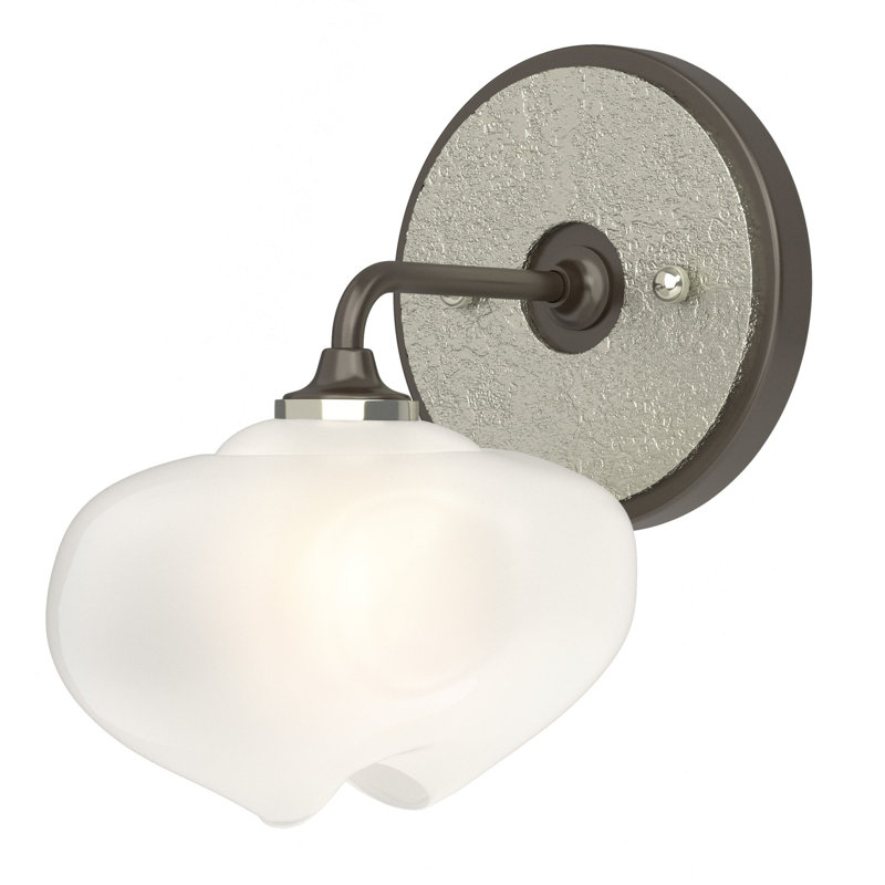 Ume 1-Light Curved Arm Bath Sconce, Modern Brass, Bronze