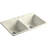 Deerfield 33" L x 22" W Double Basin Drop-In Kitchen Sink with Accessories-19195776-13237474