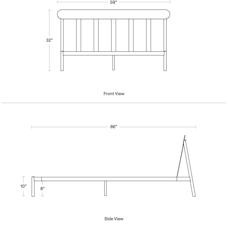 Goodie Metal Open-Frame Bed, Full/Double, White