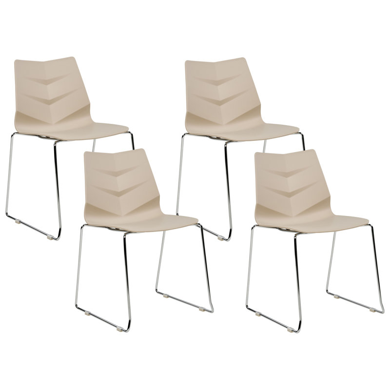 Bordiuk 81cm H Stacking Side Chair, Beige