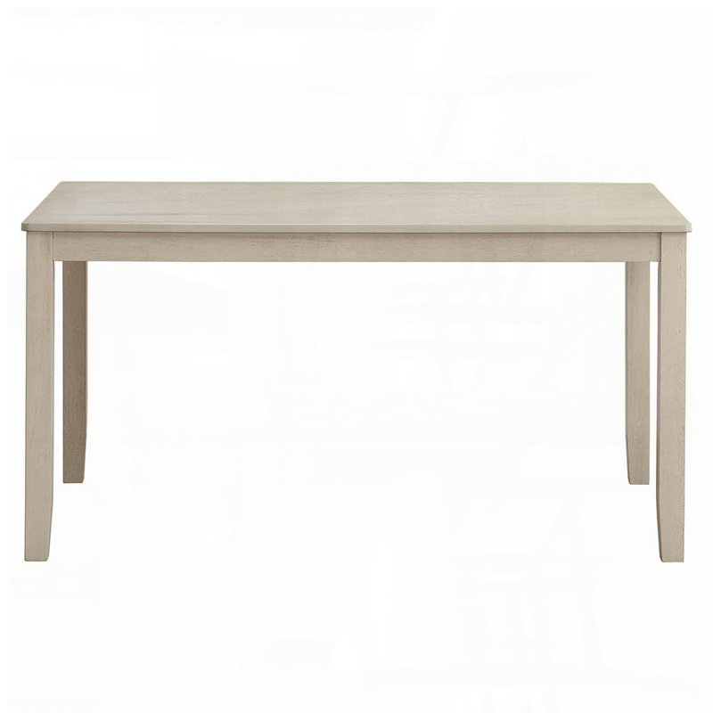 Table de salle à manger rectangulaire à finition grise antique