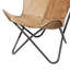 Fauteuil papillon en cuir pleine fleur l 30 po Helfrich