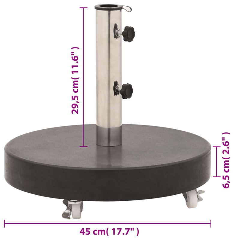 Brathwaite 27.9kg Free Standing Umbrella Base with Wheels