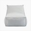Fauteuil à billes d'extérieur, gris clair